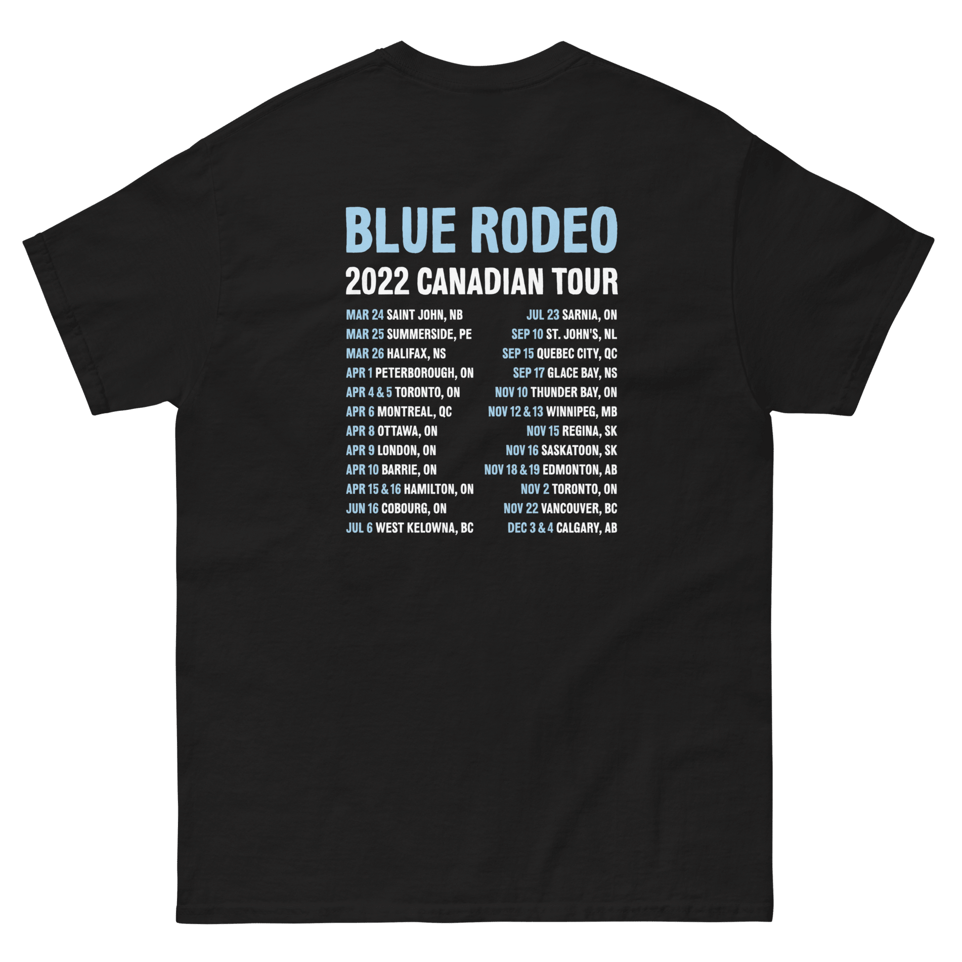 Many A Mile 2022 Canadian Tour T-Shirt